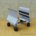 Grey/Black Metal Adjustable Rolling Computer Tower Skate Caddy